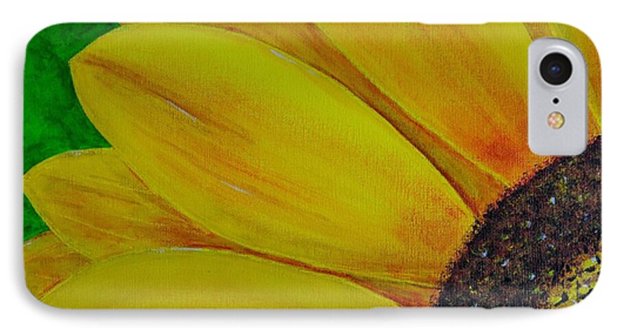 Sun iPhone 7 Case featuring the painting Sun Flower by Melvin Turner