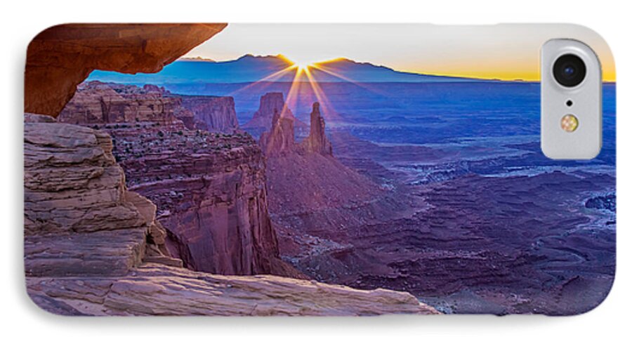 Canyonlands iPhone 7 Case featuring the photograph Sunrise Through Mesa Arch by Nicholas Blackwell