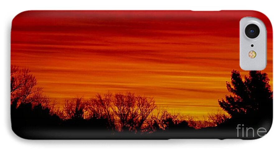 Desert Moon iPhone 7 Case featuring the photograph Sunrise Y-Town by Angela J Wright