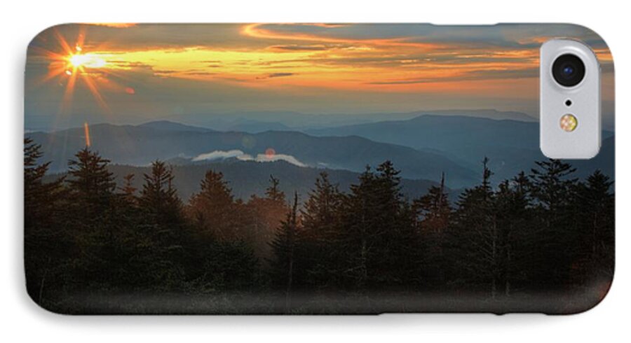 Clingman's Dome iPhone 7 Case featuring the photograph Sunset at Clingman's Dome by Coby Cooper