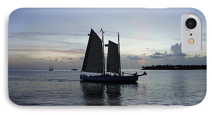 Key West Florida iPhone 7 Case featuring the photograph Sunset at Mallory by Laurie Perry