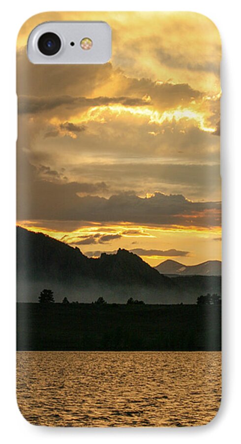 Marshall Lake iPhone 7 Case featuring the photograph Smokey Sunset at Marshall Lake by Juli Ellen