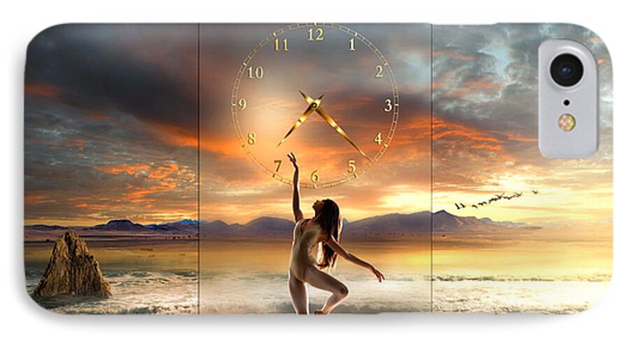 Ballet Dancer iPhone 7 Case featuring the digital art Sunset Dancing by Franziskus Pfleghart