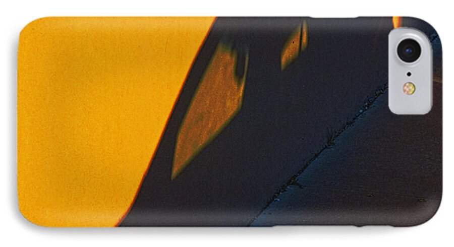 Orange iPhone 7 Case featuring the photograph Sunset Shadow Car by John Hansen