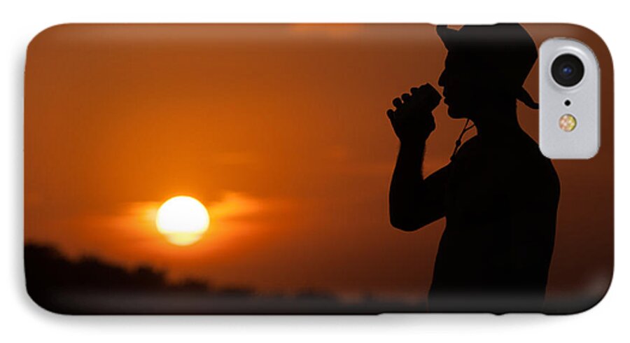 Texas iPhone 7 Case featuring the photograph Sunset Silhouette by Richard Mason