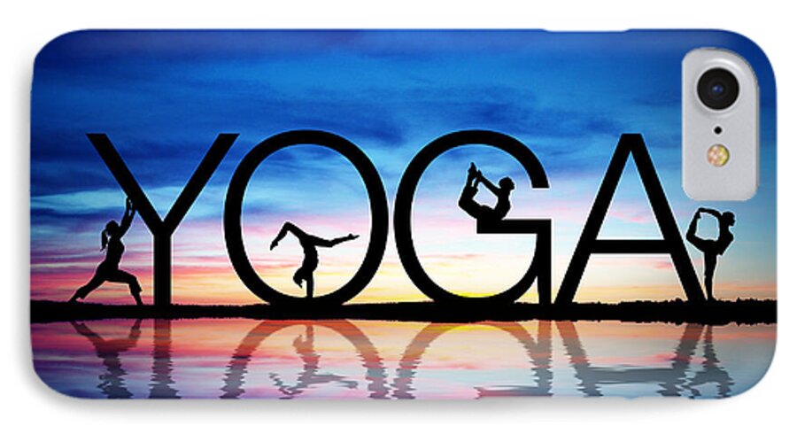 Active iPhone 7 Case featuring the photograph Sunset Yoga by Aged Pixel