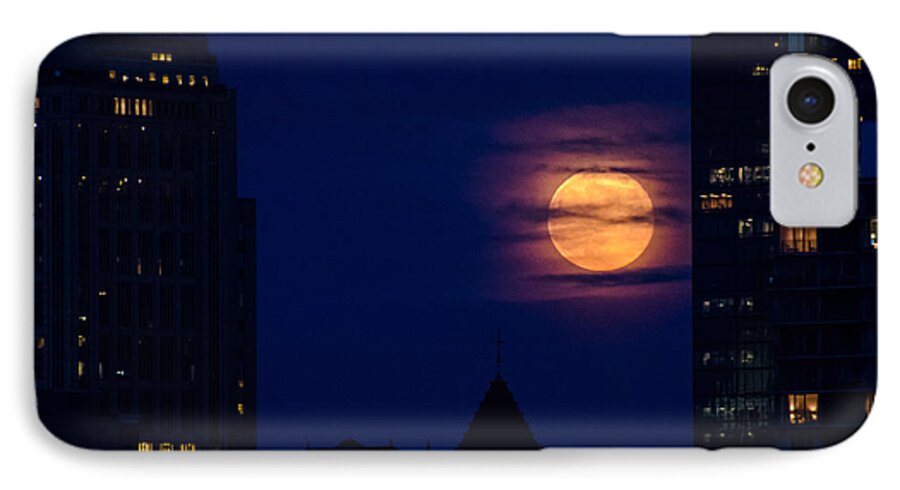 Boston iPhone 7 Case featuring the photograph Super Moon Rises by Mike Ste Marie