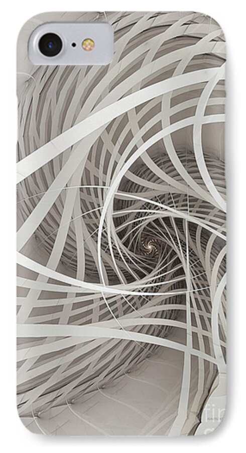 Fractal iPhone 7 Case featuring the digital art Suspension Bridge-Fractal Art by Karin Kuhlmann