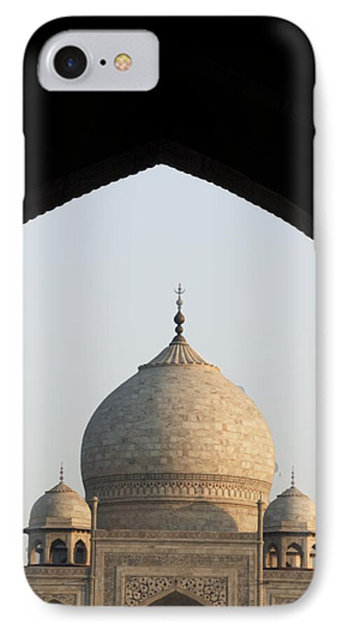 Architecture iPhone 7 Case featuring the photograph Taj And Arch by Rajiv Chopra
