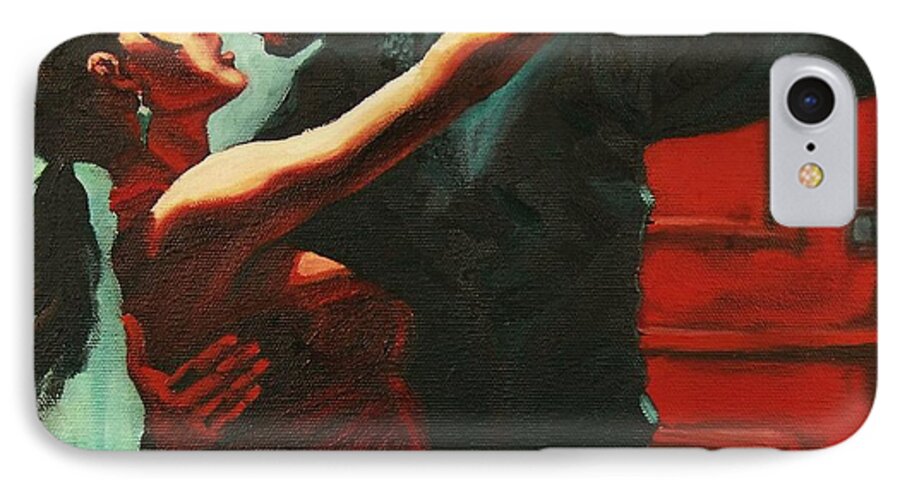 Tango iPhone 7 Case featuring the painting Tango Intensity by Janet McDonald