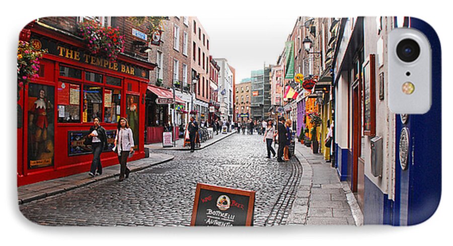 Ireland iPhone 7 Case featuring the photograph Temple Bar by Mary Carol Story