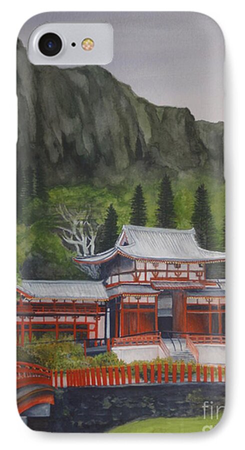 Landscape iPhone 7 Case featuring the painting Temple of Equality by Suzette Kallen