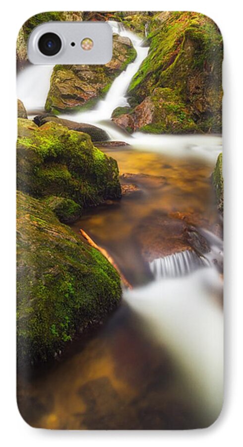 Tendon's Waterfall In The Vosges Mountains. Very Early Spring Image. iPhone 7 Case featuring the photograph Tendon's Waterfall by Maciej Markiewicz