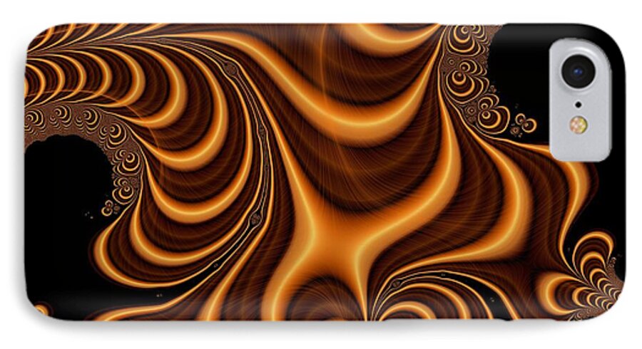 Abstract iPhone 7 Case featuring the photograph Terry Badlands Fractal Ridge by Scott Carlton