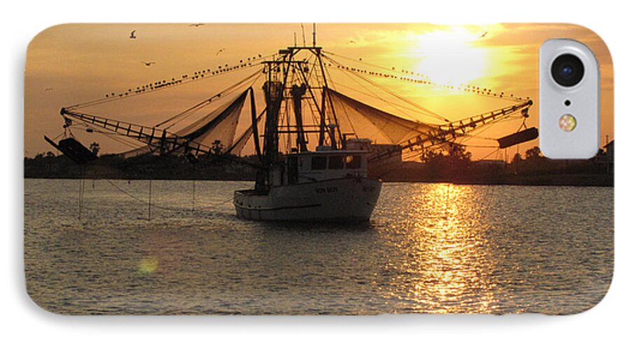 Fishing Trip iPhone 7 Case featuring the photograph Texas Shrimp Boat by Jimmie Bartlett