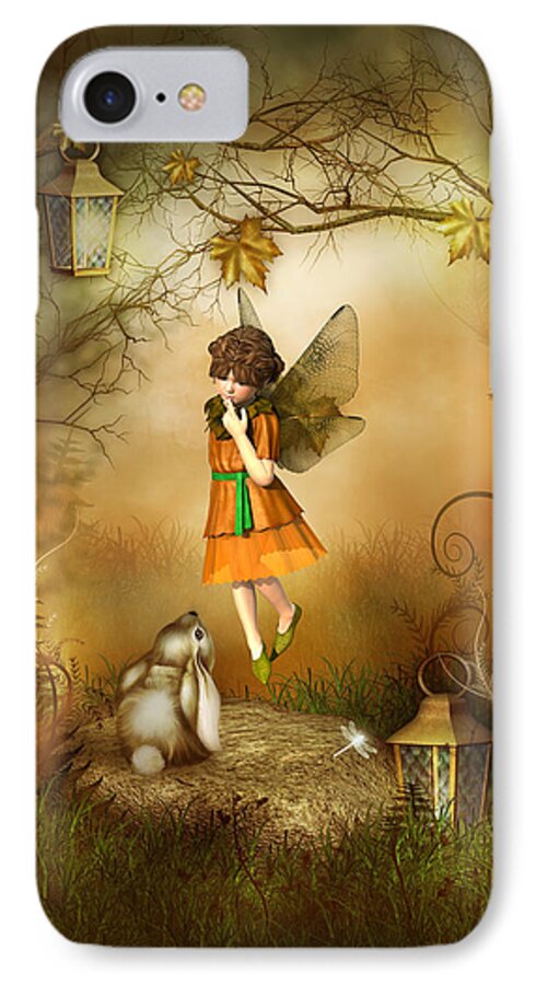 Fairy iPhone 7 Case featuring the digital art The Autumn Fairy by Jayne Wilson