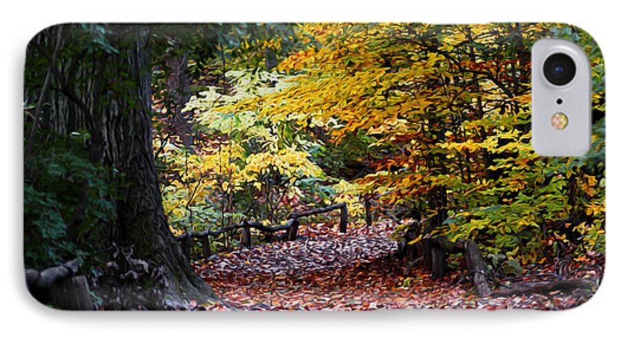 Manhattan iPhone 7 Case featuring the photograph The Autumn Path by Yue Wang