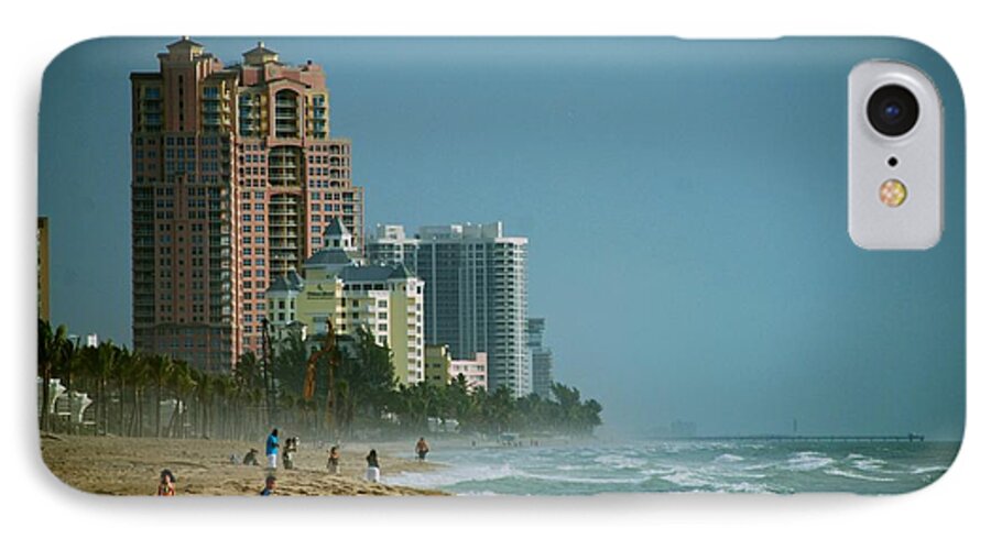 Beach iPhone 7 Case featuring the photograph The Beach Near Fort Lauderdale by Eric Tressler