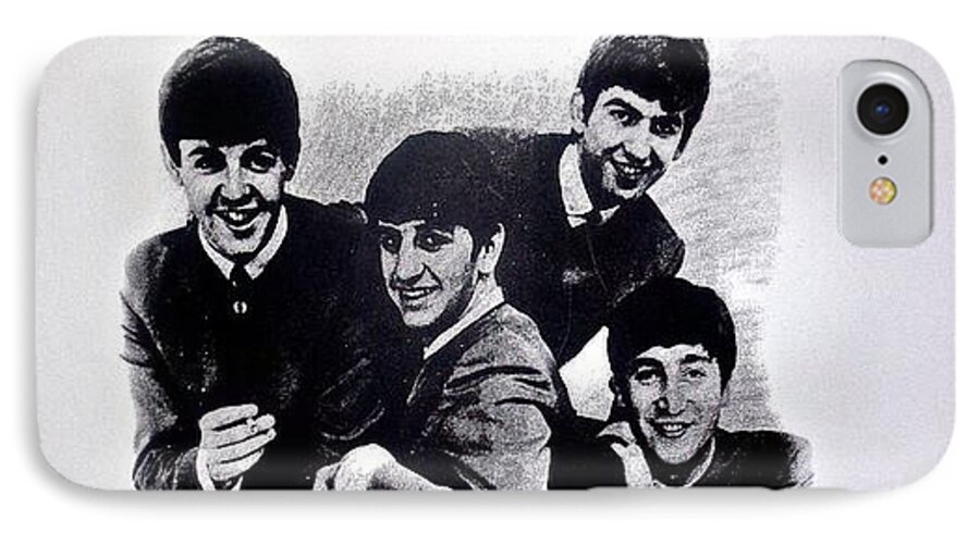 The Beatles Circa 1964 iPhone 7 Case featuring the photograph The Beatles circa 1964 by Saundra Myles