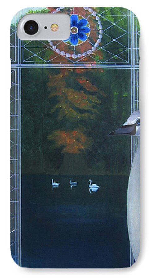 Hans Christian Andersen iPhone 7 Case featuring the painting The Beautiful Duckling by Tone Aanderaa