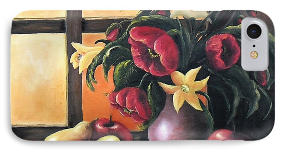 Still Life iPhone 7 Case featuring the painting The beauty of the moment  by Vesna Martinjak
