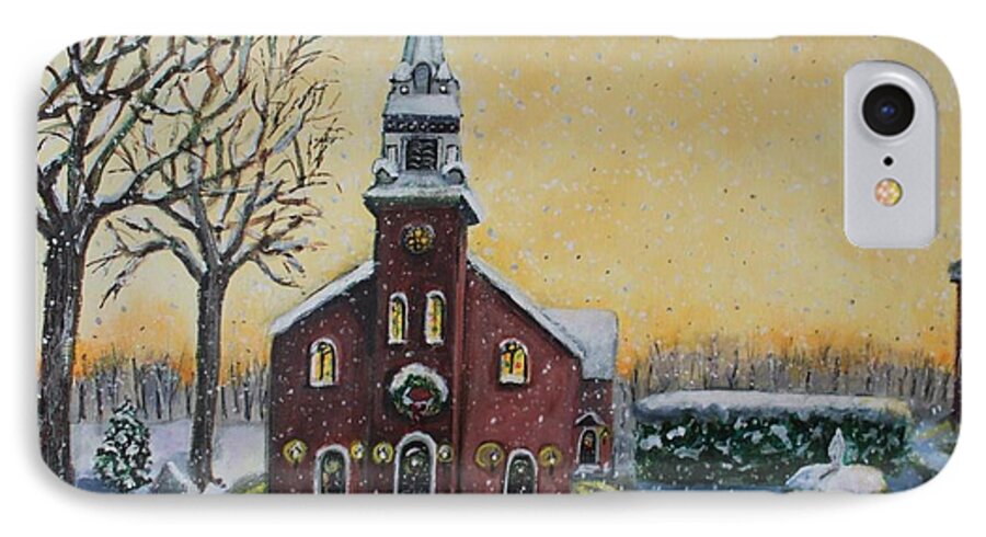 St. Mary's Church iPhone 7 Case featuring the painting The Bells of St. Mary's by Rita Brown