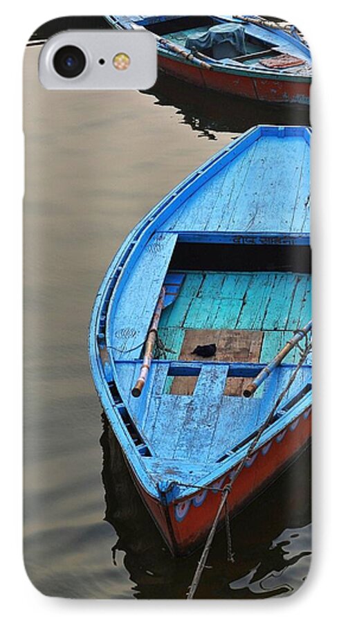 Blue Boat iPhone 7 Case featuring the photograph The Blue Boat by Kim Bemis