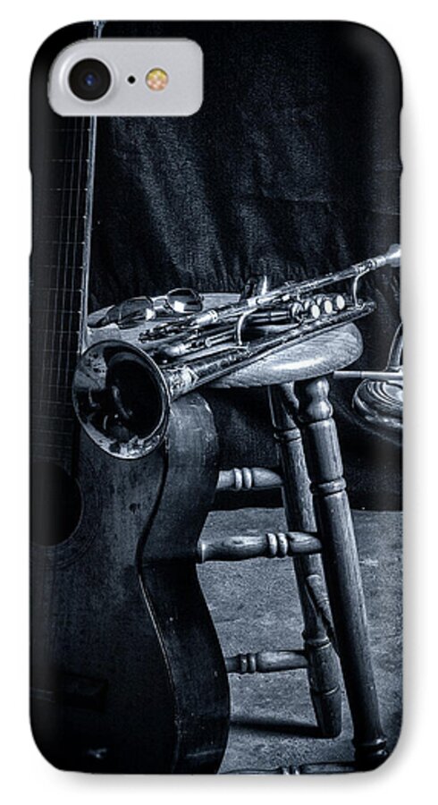 Guitar iPhone 7 Case featuring the photograph The Blues by Camille Lopez