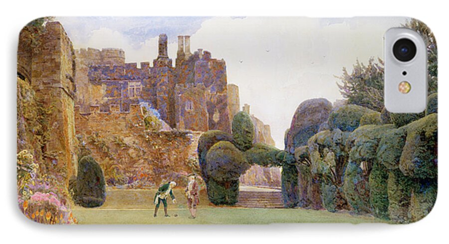 Sports iPhone 7 Case featuring the painting The Bowling Green, Berkeley Castle by George Samuel Elgood