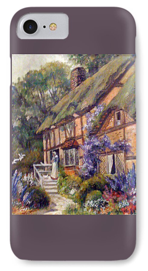 Old iPhone 7 Case featuring the painting The Cottage by Donna Tucker