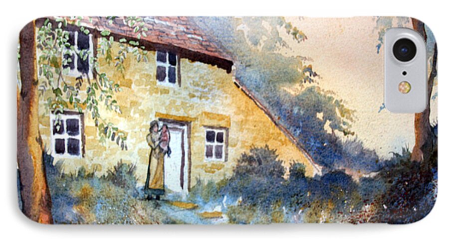 Landscape iPhone 7 Case featuring the painting The Dwelling at Hawnby by Glenn Marshall