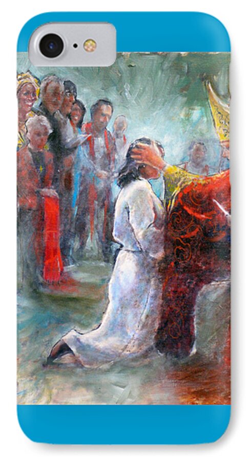 Religious iPhone 7 Case featuring the painting The Episcopal Ordination of Sierra Wilkinson by Gertrude Palmer
