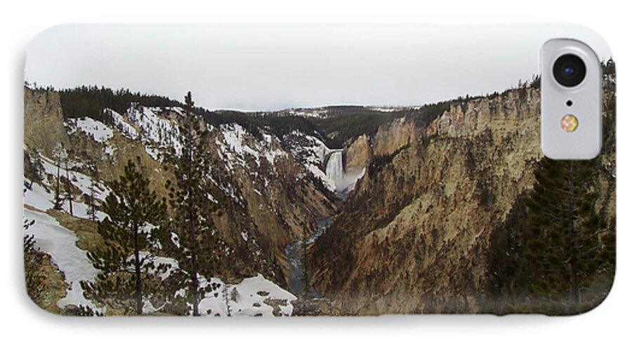 Yellowstone 2009 iPhone 7 Case featuring the photograph The Falls at Yellowstone Park by Kenneth Cole
