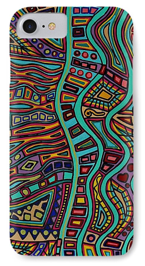 The Flow iPhone 7 Case featuring the painting The Flow by Barbara St Jean