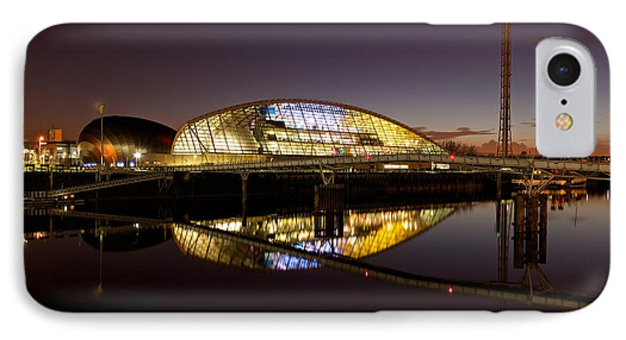 Cityscape iPhone 7 Case featuring the photograph The Glasgow Science Centre by Stephen Taylor