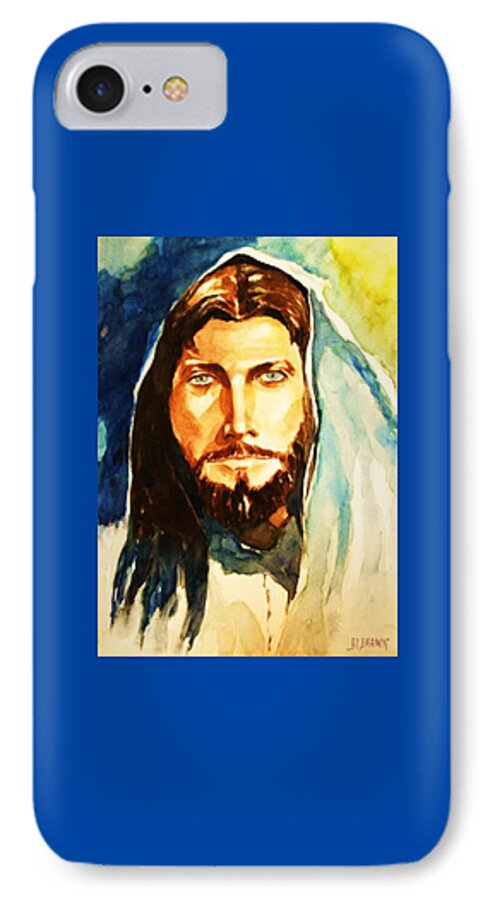 Religious Figures iPhone 7 Case featuring the painting The Good Shepherd by Al Brown