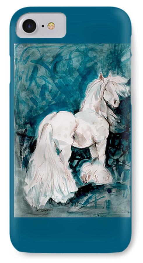 Mary Ogden Armstrong iPhone 7 Case featuring the painting The Great White by Mary Armstrong