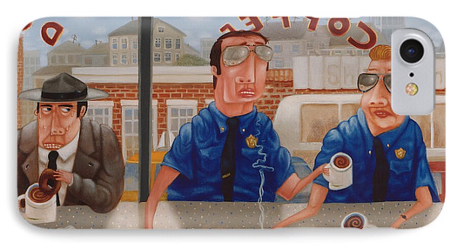 Cops iPhone 7 Case featuring the painting The Guilty Guy 1993 by Lawrence Preston