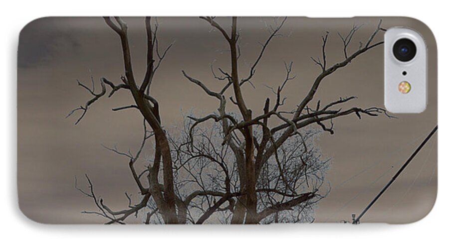 Spooky iPhone 7 Case featuring the photograph The Haunting Tree by Alys Caviness-Gober