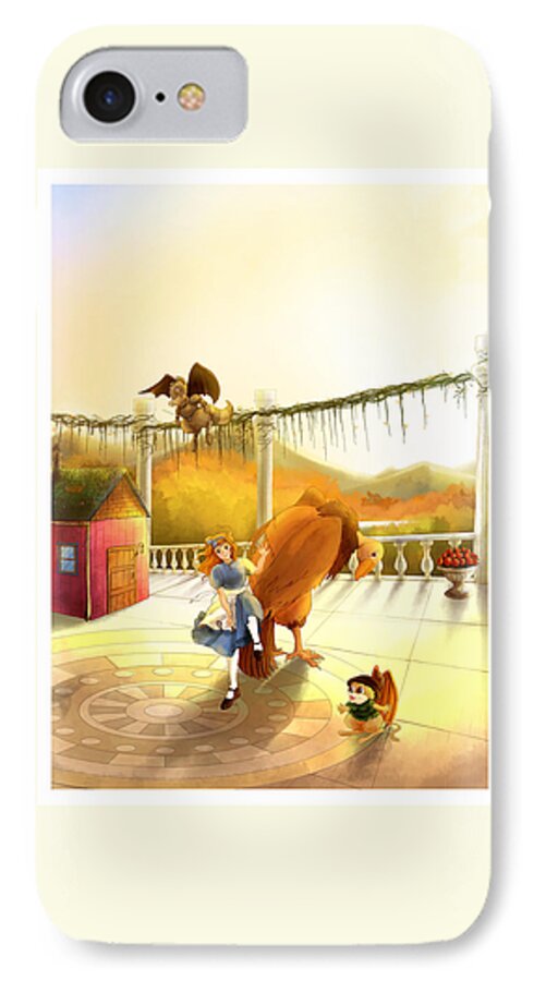  Fantasy iPhone 7 Case featuring the painting The Landing on the Balcony by Reynold Jay