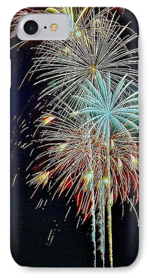 Fireworks iPhone 7 Case featuring the photograph The Last Shot... by Daniel Thompson