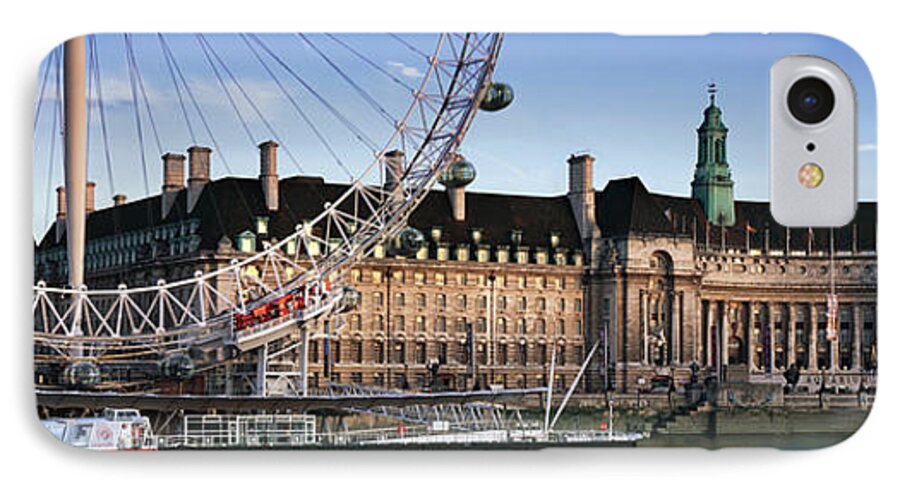 London Eye iPhone 7 Case featuring the photograph The London Eye and County Hall by Rod McLean
