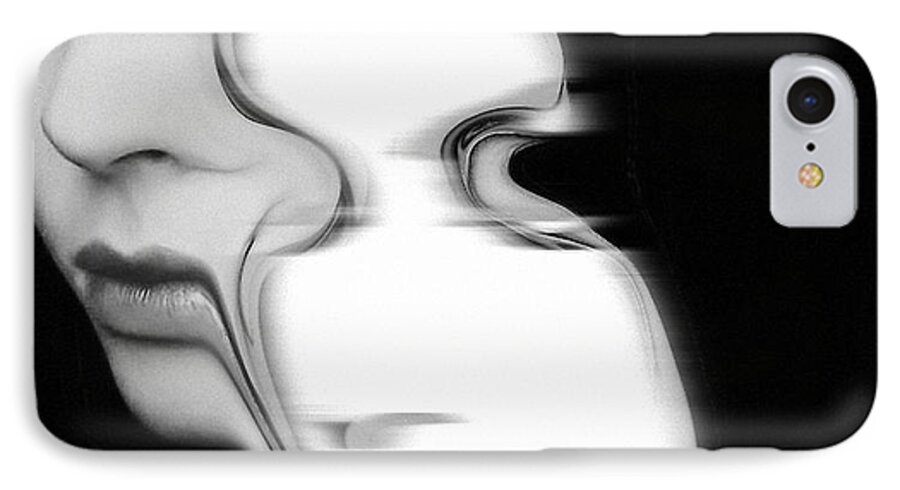 Woman iPhone 7 Case featuring the digital art The mask by Gun Legler