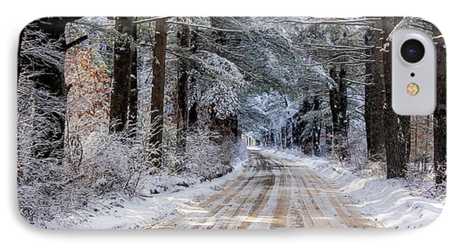 Old Sandwich Road iPhone 7 Case featuring the photograph The Oldest Road After The snow by Constantine Gregory