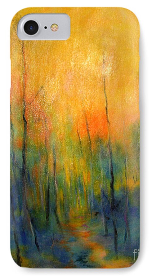 Landscape iPhone 7 Case featuring the painting The Path to Forever by Alison Caltrider