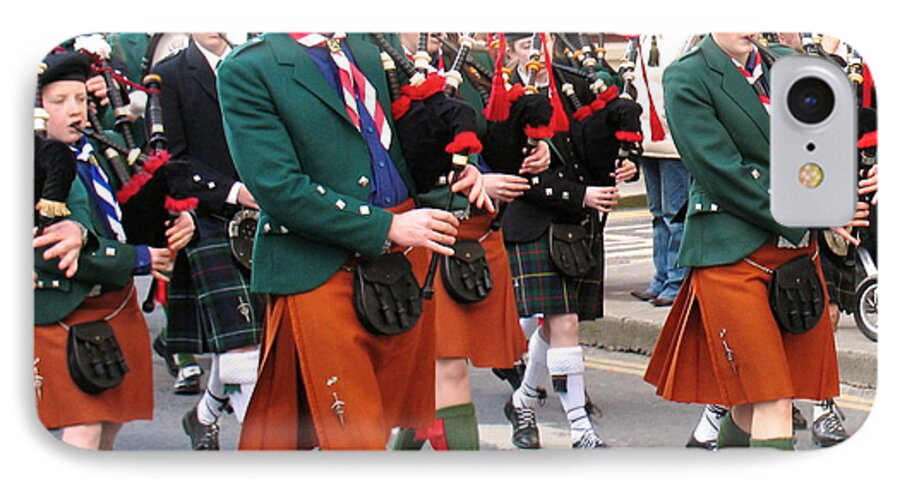 Ireland Parade iPhone 7 Case featuring the photograph The Pipers by Suzanne Oesterling
