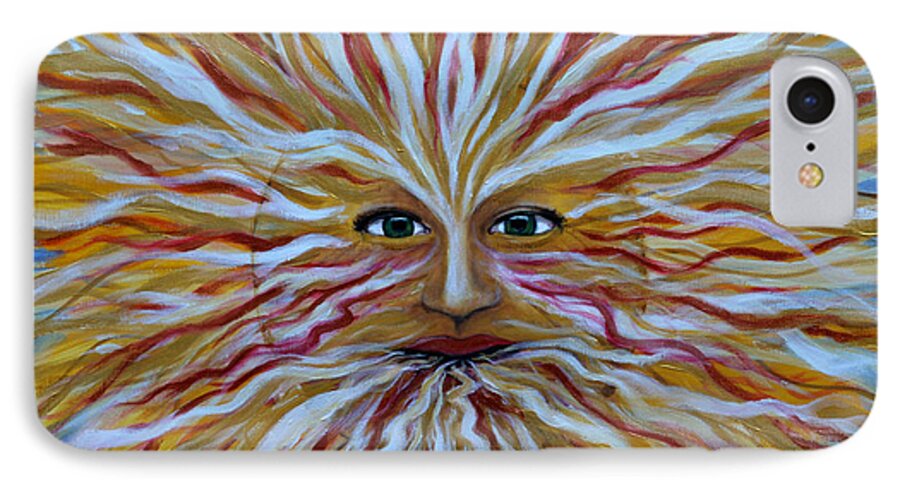 Sunshine iPhone 7 Case featuring the painting The Radiant Sun by Leandria Goodman