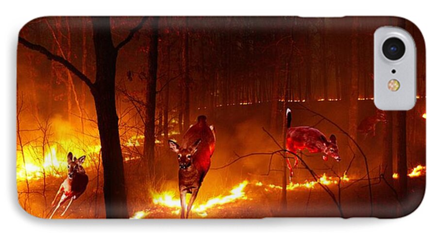 Fire iPhone 7 Case featuring the digital art The Ring of Fire by Bill Stephens