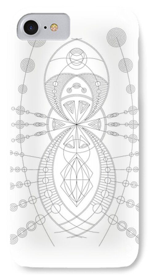 Relief iPhone 7 Case featuring the digital art The Visitor by DB Artist