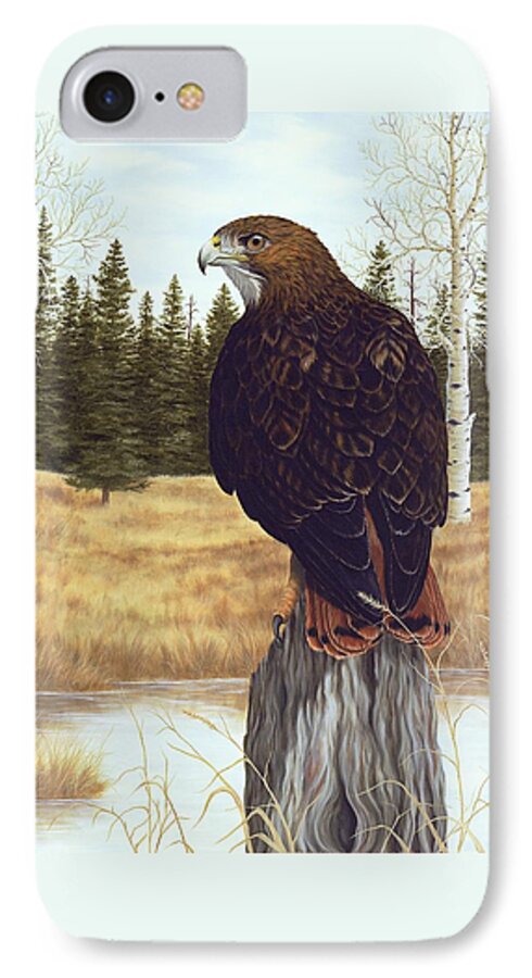 Animals iPhone 7 Case featuring the painting The Watchful Eye by Rick Bainbridge
